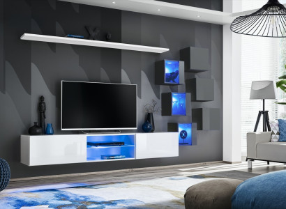 Luxus Möbel Holzmöbel Einrichtung TV-Ständer Regale Sideboard Wandschrank